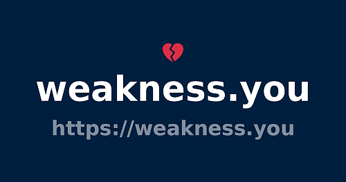 weakness.you weakness.you
